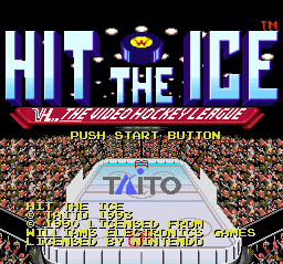 Hit the Ice (USA) Title Screen